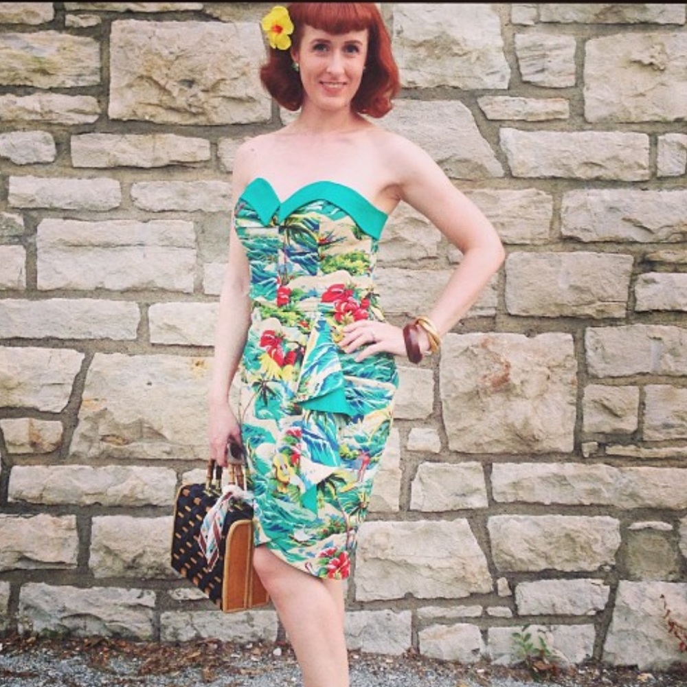 Vintage Inspired Hawaiian Wiggle Dress